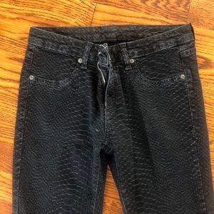 Carmar snakeskin denim jeans